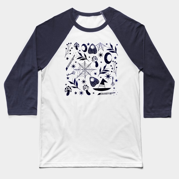 Seance witch vibes Baseball T-Shirt by Tex doodles 